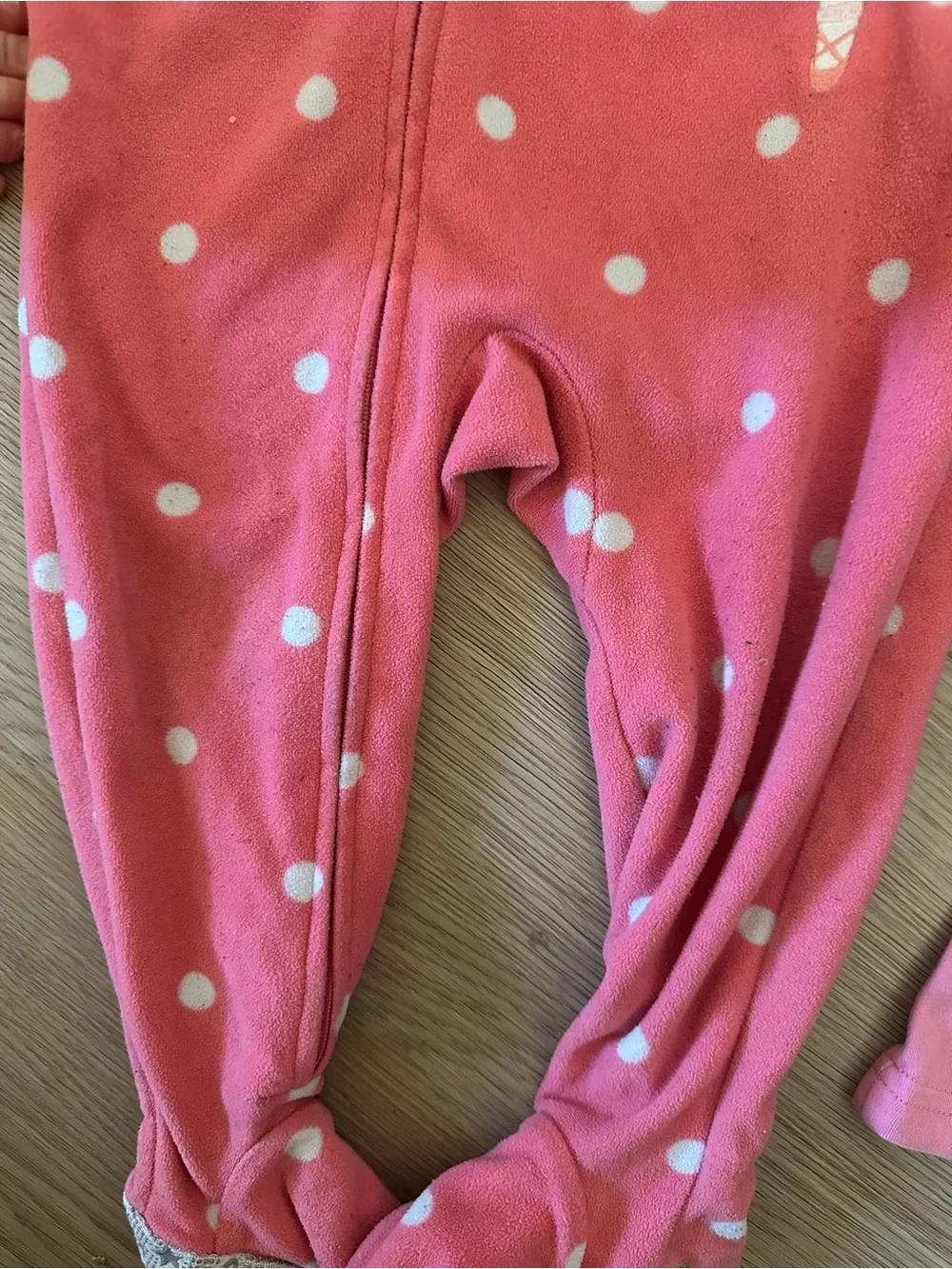 Carter's Coral Pink Polka Dot Monkey Footed One-Piece with Pink Pants